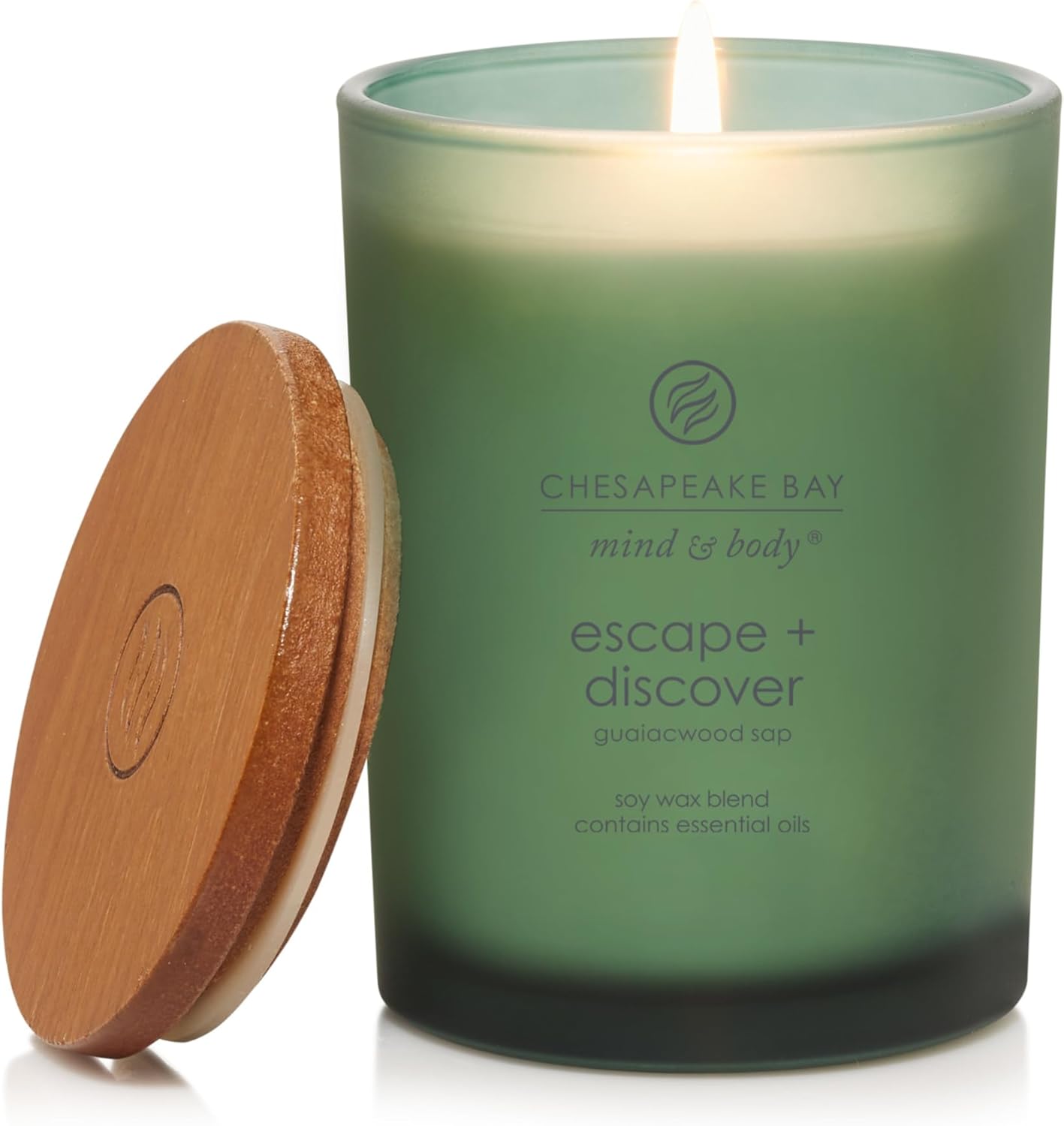 Chesapeake Bay Candle PT40886 Scented Candle Awaken + Invigorate (Lemongrass Eucalyptus) Medium Green Home Décor