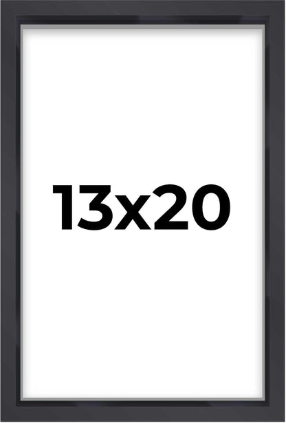 14x14 Shadow Box Black | 3/4" Depth of Usable Space | Solid Wood Pine | Includes UV Resistant Acrylic Plexiglass, Acid-Free Backing & Hanging Hardware | Made to Order in USA - Colors G