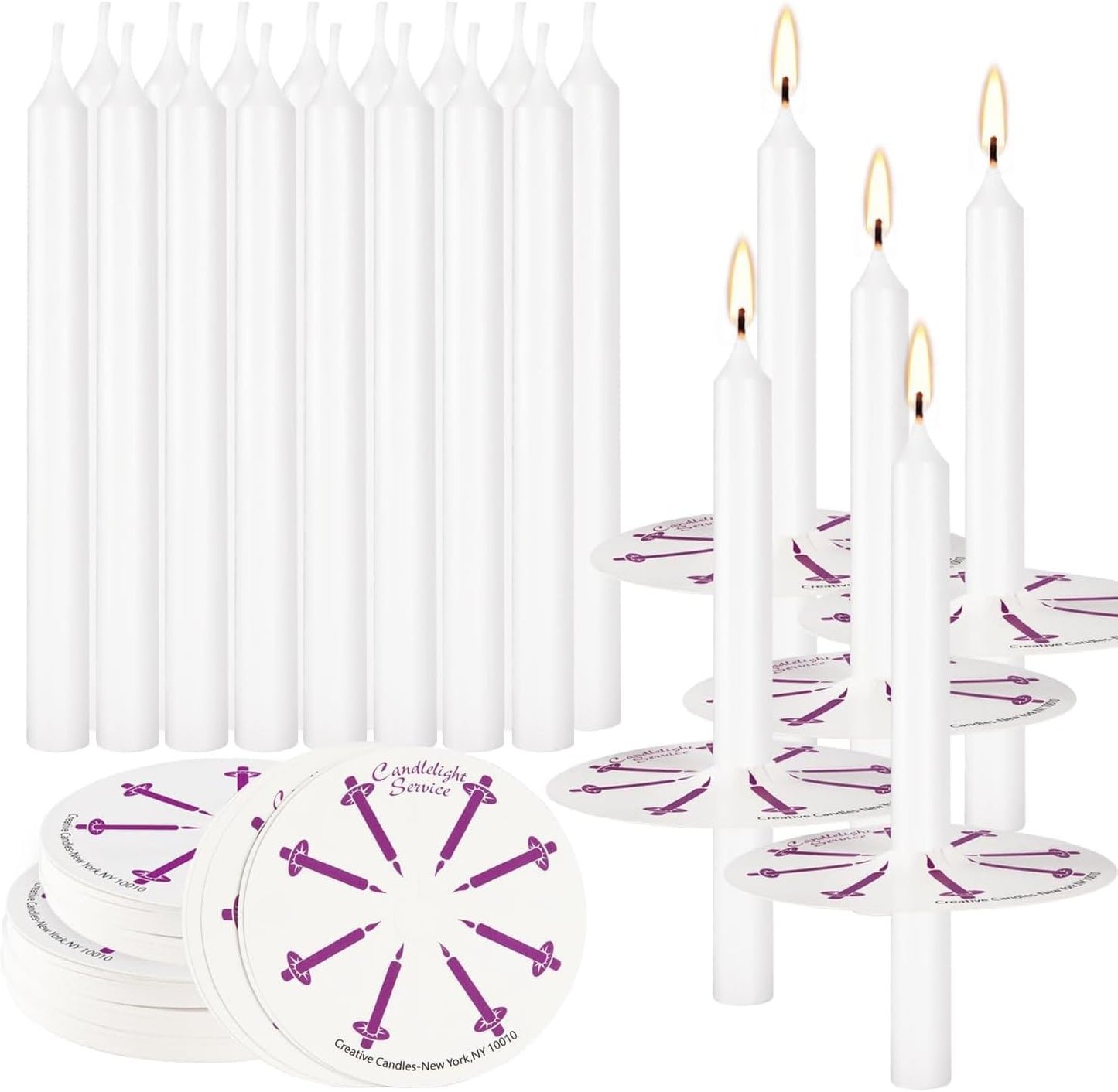 YOROXRG 40 Pack Spell Chime Candles-4 Inch Multi-Colored Taper Candles Sticks-for Home Decor Kitchen Decor Wedding Decoration-10 Colours