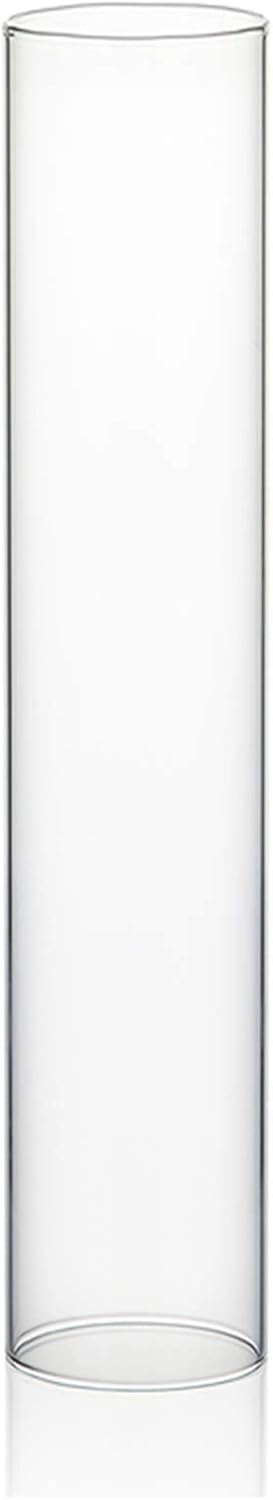 WGVI Hurricane Candle Holder Sleeve, Wide 4", Height 10", Clear Glass Cylinder Candleholder, Chimney Tube, Open Ended Candle Shade, 1 Piece - Colors B