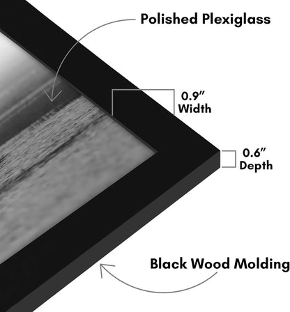 Americanflat 12x18 Poster Frame with Shatter-Resistant Glass - Signature Collection - Gallery-Style Frames Made of Engineered Wood - Photo Frame for Wall Display - Black - Colors B