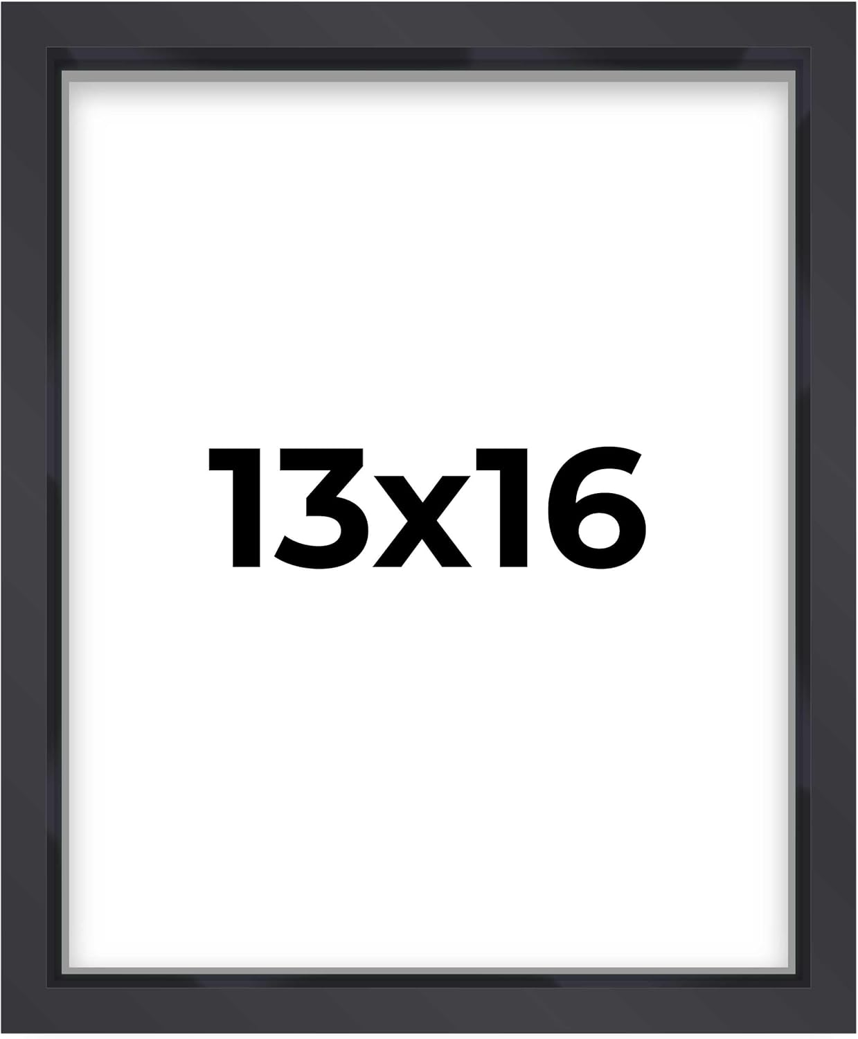14x14 Shadow Box Black | 3/4" Depth of Usable Space | Solid Wood Pine | Includes UV Resistant Acrylic Plexiglass, Acid-Free Backing & Hanging Hardware | Made to Order in USA - Colors D