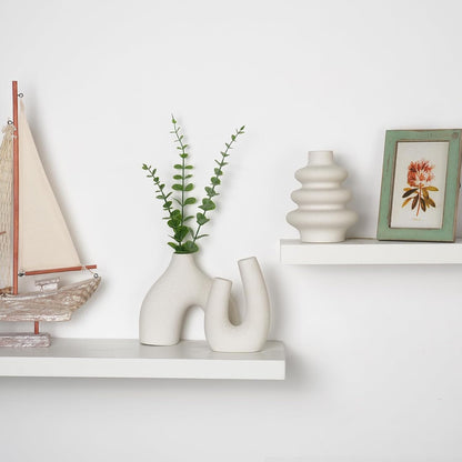 Modern Ceramic Vase Set of 5, Vases Home Decor Rustic Farmhouse Decorative Vase Pottery Vases for Bouquet Pampas Grass Dried Fresh Flowers, Table Living Room Kitchen Bedroom