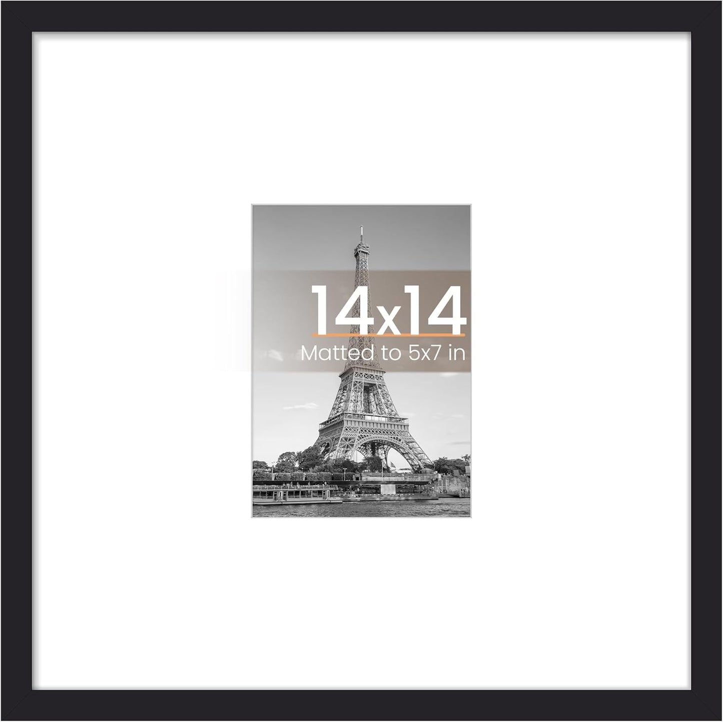 upsimples 8x10 Picture Frame, Display Pictures 5x7 with Mat or 8x10 Without Mat, Wall Hanging Photo Frame, Black, 1 Pack - Colors B