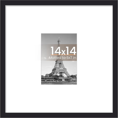 upsimples 8x10 Picture Frame, Display Pictures 5x7 with Mat or 8x10 Without Mat, Wall Hanging Photo Frame, Black, 1 Pack - Colors B