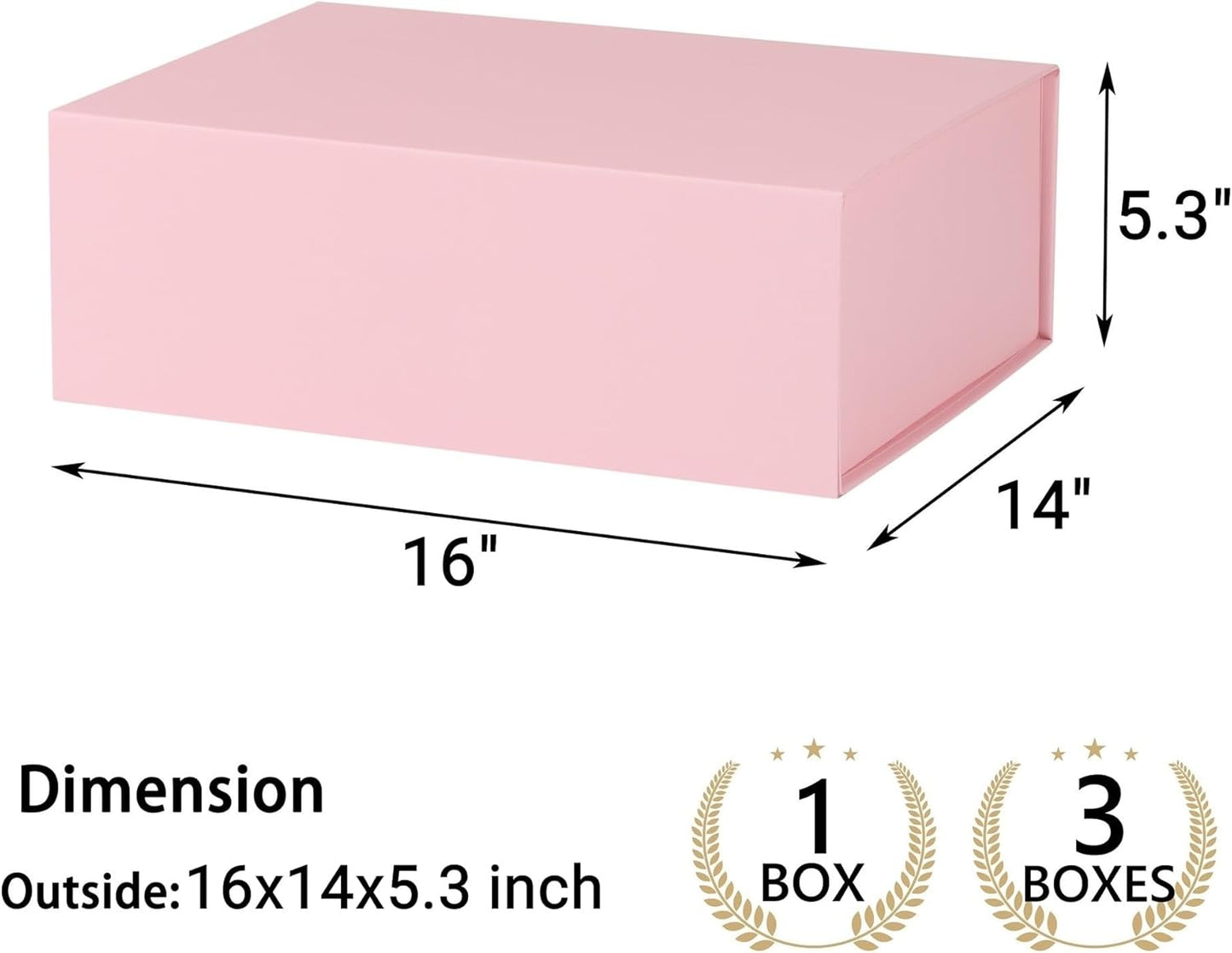 Pink Gift Box,10x7.3x3.5 Gift Boxes With Lids For Presents Includes Ribbon And Diy Printable Sticker Paper,Bridesmaid Proposal Box,Magnetic Gift Box For Birthday,Wedding,Graduation - Colors A