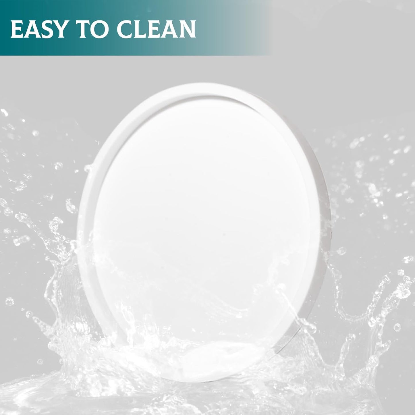 Silicone Bathroom Tray Round Vanity Tray Decorative Soap Holder Kitchen Countertop Organizer Coffee Table Decor for Candle, Perfume, Plant, 9 Inch, Black