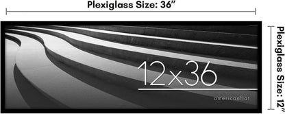Americanflat 24x36 Poster Frame with Polished Plexiglass - Streamline Collection - Thin Border Picture Frame for Wall Display - Hanging Hardware Included - Black - Colors D