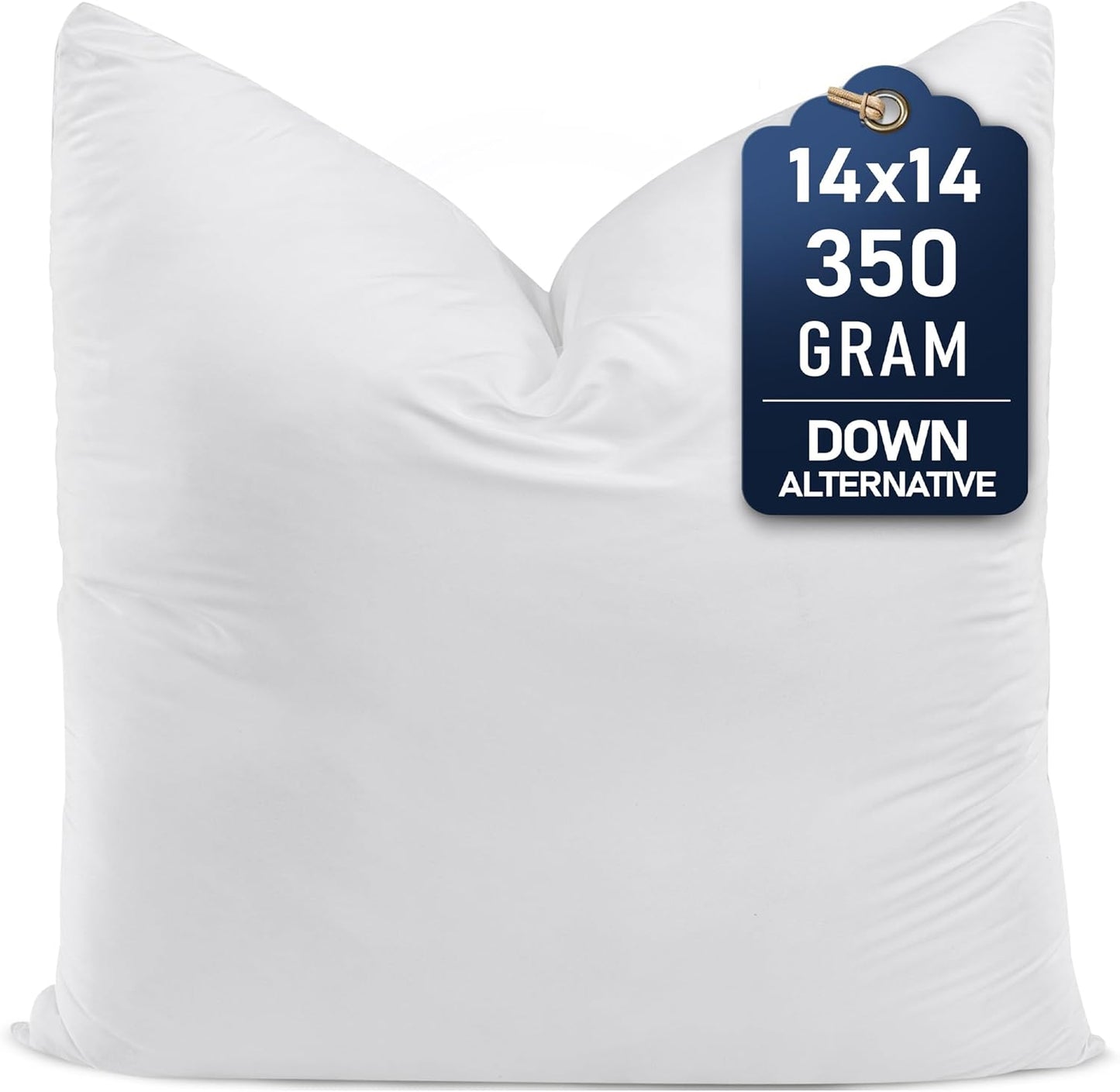 Utopia Bedding Throw Pillows (Set of 4, White) – 16 x 16 Inches Down Alternative Pillows for Bed, Sofa, and Couch - Fluffy Decorative Stuffer Pillow for Indoors & Outdoors