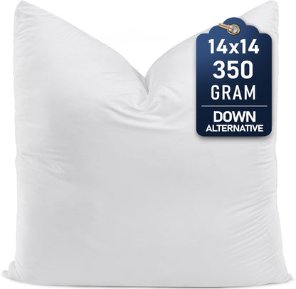 Utopia Bedding Throw Pillows (Set of 4, White) – 16 x 16 Inches Down Alternative Pillows for Bed, Sofa, and Couch - Fluffy Decorative Stuffer Pillow for Indoors & Outdoors