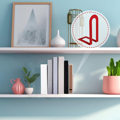 Chunful 12 Pcs Modern Metal Book Ends for Shelves Decorative Small Bookends Book Shelf Organizer Minimalist Design Stopper to Hold Books for Home Office (Gold,5.5 * 3.75 * 2.25inch)