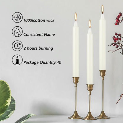 YOROXRG 40 Pack Spell Chime Candles-4 Inch Multi-Colored Taper Candles Sticks-for Home Decor Kitchen Decor Wedding Decoration-10 Colours