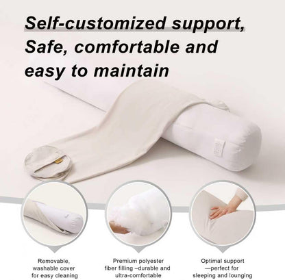 Body Pillow for Adults,Long Round Pillow,Big Cylindrical Pillow,Large Full Bolster Pillows for Side Sleepers (Steel Gray, 47.24"*7.87")