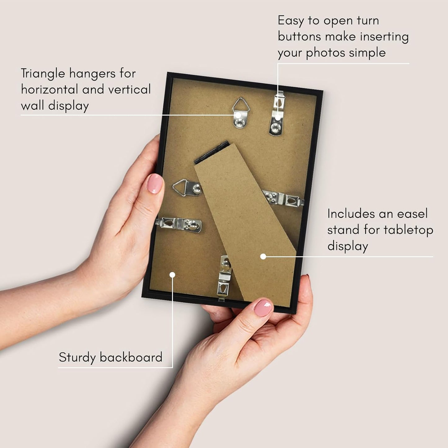 Americanflat 24x36 Poster Frame with Polished Plexiglass - Streamline Collection - Thin Border Picture Frame for Wall Display - Hanging Hardware Included - Black - Colors A