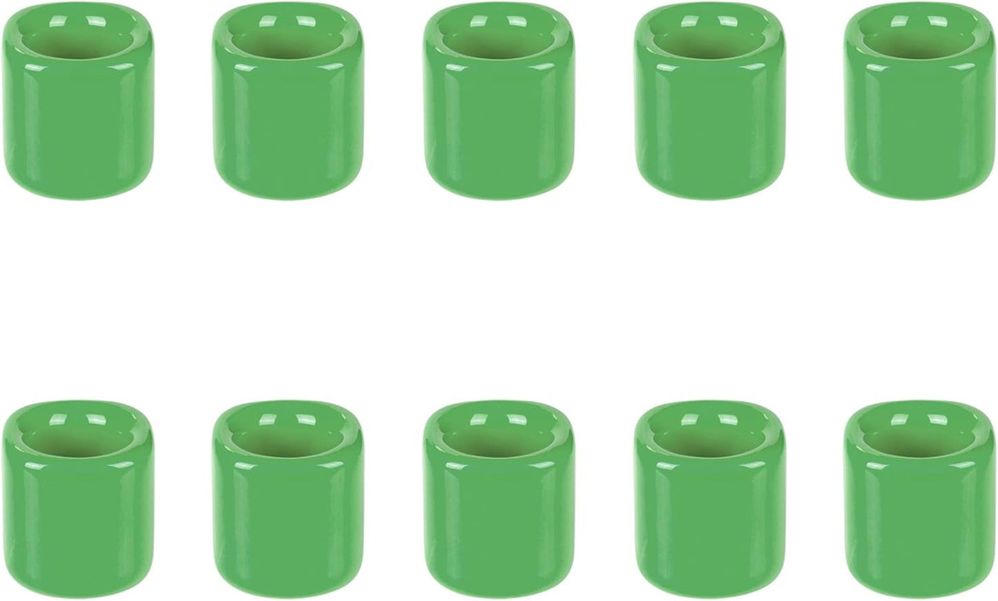 Mega Candles 5 pcs Black 1/2 Inch Diameter Ceramic Chime Ritual Spell Candle Holders, Great for Casting Chimes, Meditation, Rituals, Spells, Vigil, Witchcraft, Wiccan Supplies