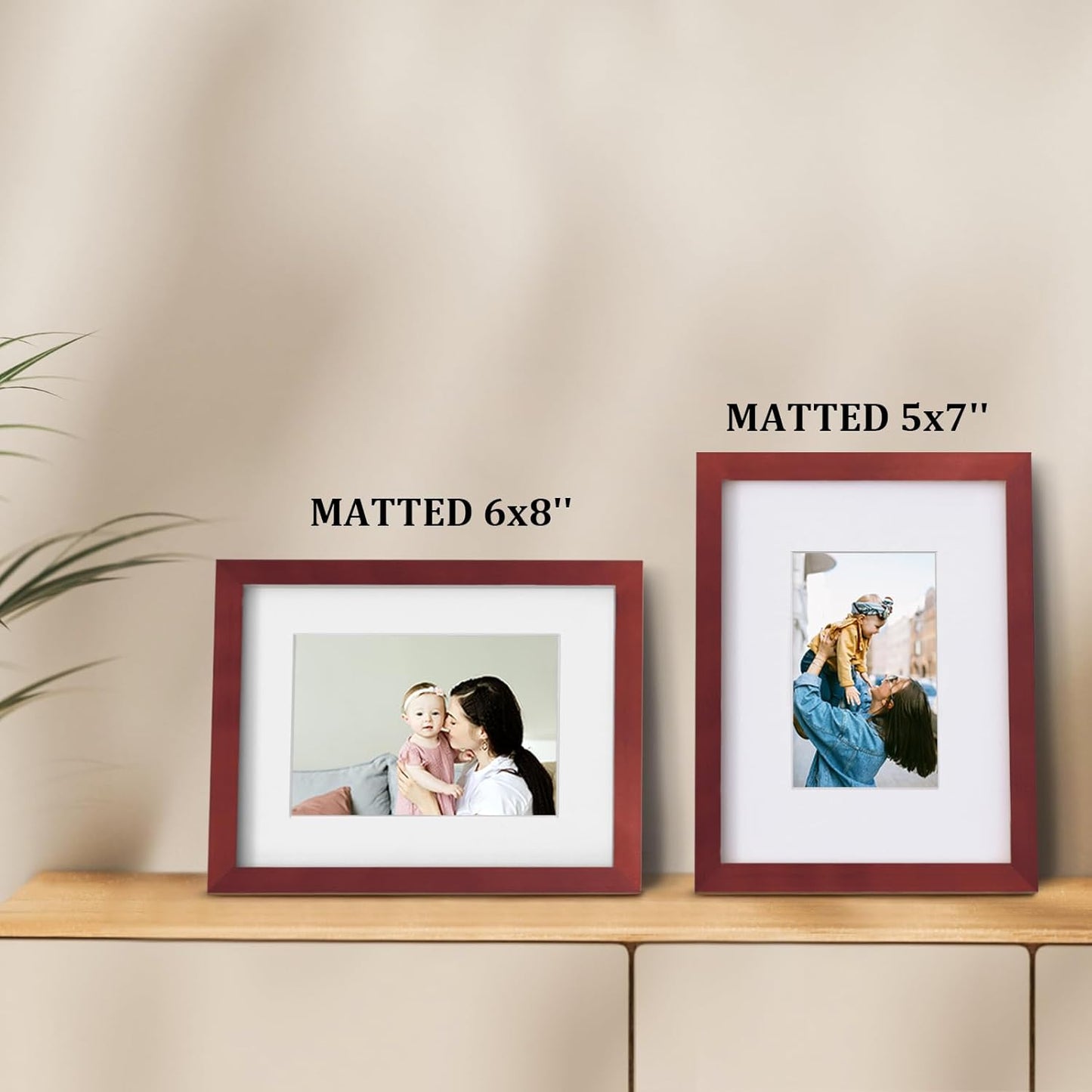 Egofine 12x16 Picture Frame Black, Covered by Plexiglass Made of Solid Wood, Display Pictures 9x12 and 11x14 with Mat or 12x16 Without Mat, for Wall Mounting Photo Frame - Colors A