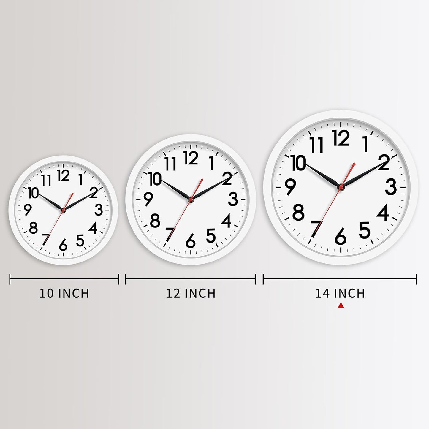 AKCISOT Wall Clock, Modern Small Wall Clocks Battery Operated 8 Inch, Silent Non-Ticking Analog Classic for Office, Home, Bathroom, Kitchen, Bedroom, School(Black)