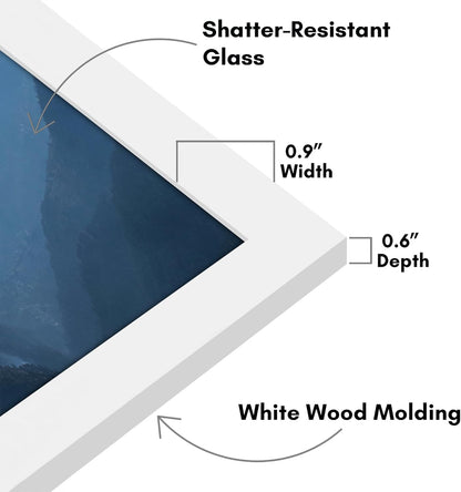 Americanflat 12x18 Poster Frame with Shatter-Resistant Glass - Signature Collection - Gallery-Style Frames Made of Engineered Wood - Photo Frame for Wall Display - Black - Colors C