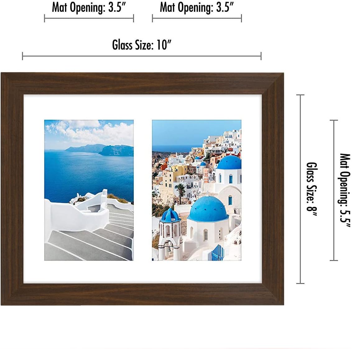 Americanflat 4x6 Collage Picture Frame with Shatter-Resistant Glass - Fits Five 4x6 Photos or Use as One 11x14 Picture Frame - Signature Collection - Collage Frames for Wall Display - Black