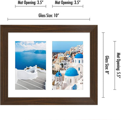 Americanflat 4x6 Collage Picture Frame with Shatter-Resistant Glass - Fits Five 4x6 Photos or Use as One 11x14 Picture Frame - Signature Collection - Collage Frames for Wall Display - Black