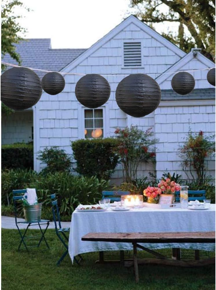 BEISHIDA 10Pcs White Paper Lanterns Decorative Chinese/Japanese Hanging Round Paper Lanterns Lamp for Birthday, Wedding, Christmas, Bridal, Home Decor, Party Decoration(Size of 4”, 6”, 8”, 10”)