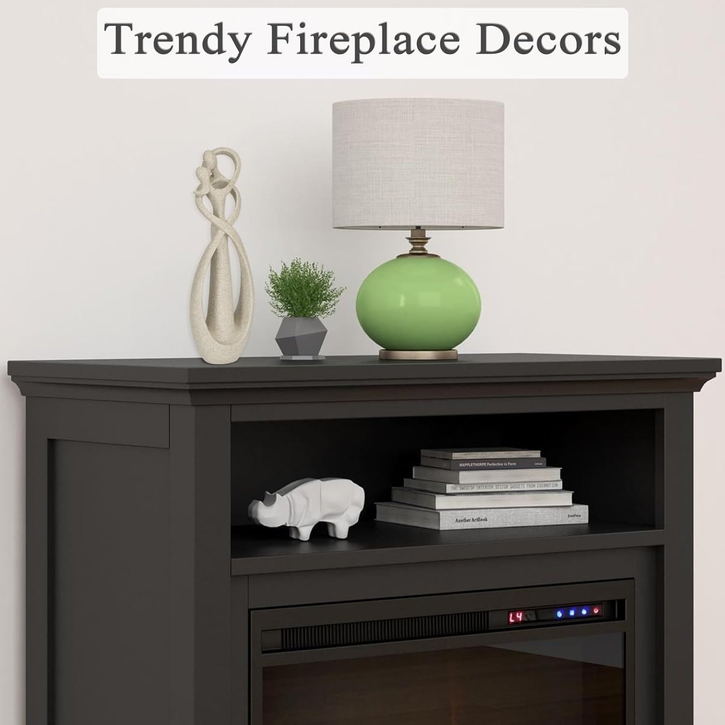 Trycooling Kissing Lovers Statue Abstract Sculpture Resin Statues for Home Decor Modern Home Office Desktop Shelf Bookshelf Decor (Sandstone, Small)