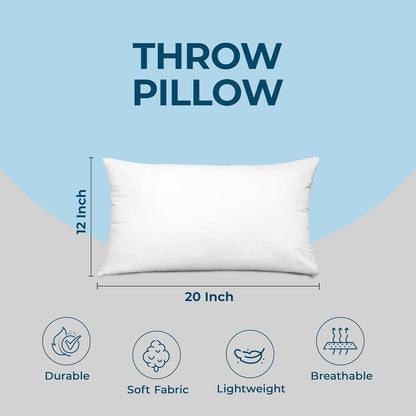 Utopia Bedding Throw Pillows (Set of 4, White) – 16 x 16 Inches Down Alternative Pillows for Bed, Sofa, and Couch - Fluffy Decorative Stuffer Pillow for Indoors & Outdoors