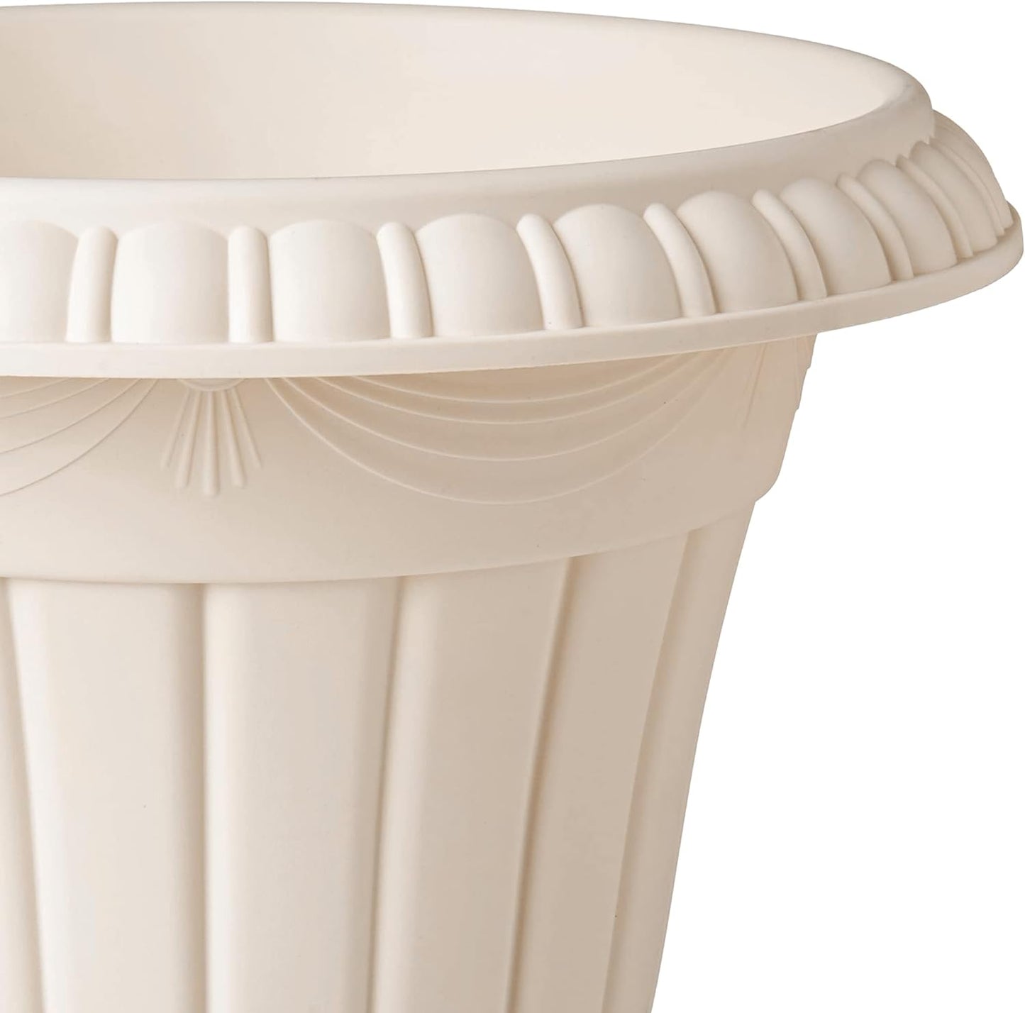 Arcadia Garden Products PL10CP Classic Traditional Plastic Urn Planter Indoor/Outdoor, 15" x 13", Brushed Copper