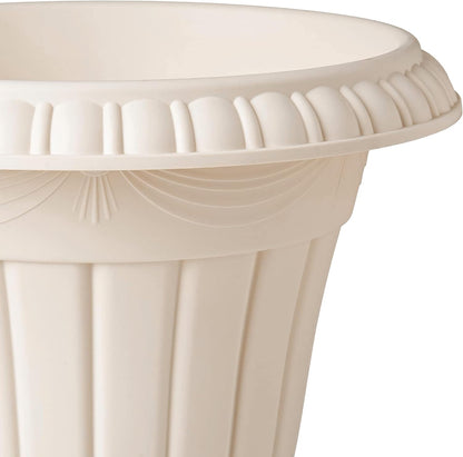 Arcadia Garden Products PL10CP Classic Traditional Plastic Urn Planter Indoor/Outdoor, 15" x 13", Brushed Copper
