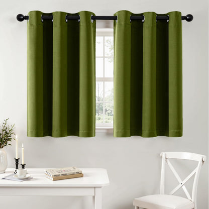 MIULEE Blackout Curtains for Bedroom Living Room 2 Panels, Thermal Insulated Room Darkening Drapes Grommet Noise Reducing Light Blocking Window Treatments 63 Inches Long 40x63 Inch Black - Colors A