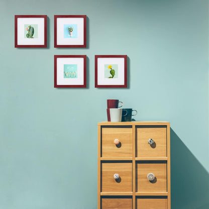 Egofine 12x16 Picture Frame Black, Covered by Plexiglass Made of Solid Wood, Display Pictures 9x12 and 11x14 with Mat or 12x16 Without Mat, for Wall Mounting Photo Frame - Colors A