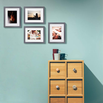 Egofine 12x16 Picture Frame Black, Covered by Plexiglass Made of Solid Wood, Display Pictures 9x12 and 11x14 with Mat or 12x16 Without Mat, for Wall Mounting Photo Frame - Colors B