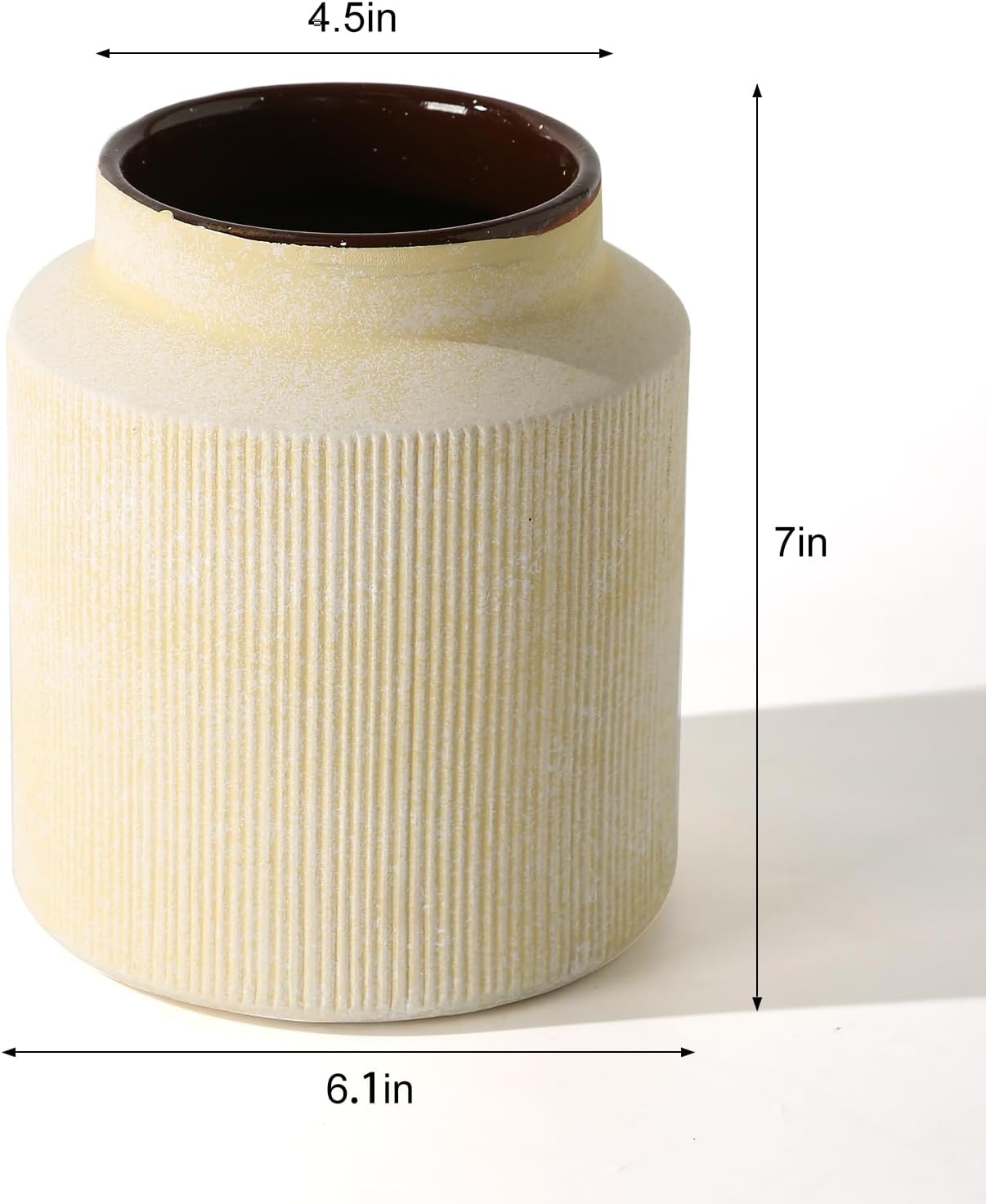 Rustic Vases for Home Decor. Ceramic Vase for Dining Table Decor. Terracotta Decorative Vase 6.1IN. ZSHLXM