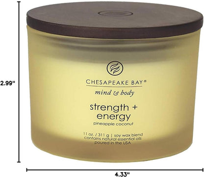 Chesapeake Bay Candle PT40886 Scented Candle Awaken + Invigorate (Lemongrass Eucalyptus) Medium Green Home Décor