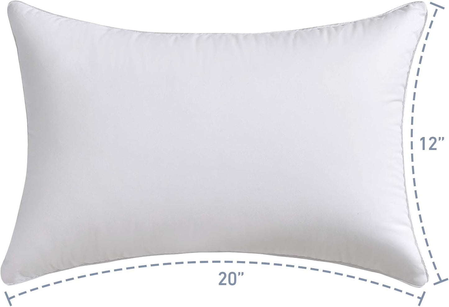 Oubonun 18"x18" Pillow Inserts (Set of 2) - Throw Pillow Inserts with 100% Cotton Cover - 18 Inch Square Interior Sofa Pillow Inserts - Decorative Pillow Insert Pair - White Couch Pillow