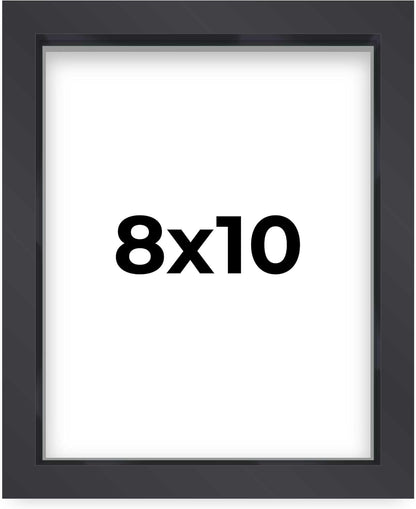 14x14 Shadow Box Black | 3/4" Depth of Usable Space | Solid Wood Pine | Includes UV Resistant Acrylic Plexiglass, Acid-Free Backing & Hanging Hardware | Made to Order in USA - Colors A