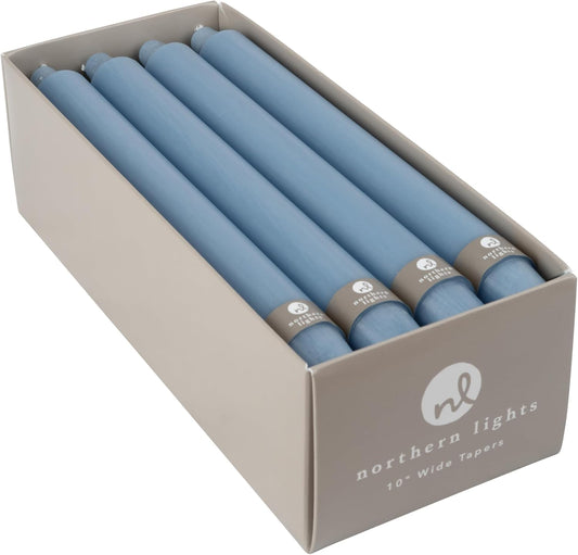 Northern Lights Candles Premium Tapers 10" 12PK - Prairie Blue - 76593