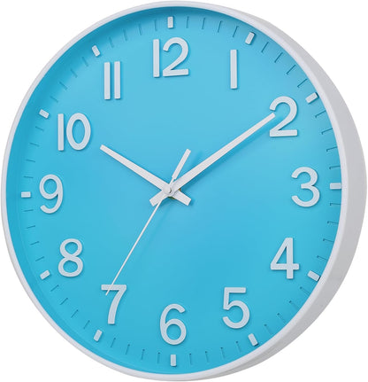 HZDHCLH Wall Clocks Battery Operated,12 inch Silent Non Ticking Modern Wall Clock for Living Room Bedroom Kitchen Office Classroom Decor (Olive Green and Gold)