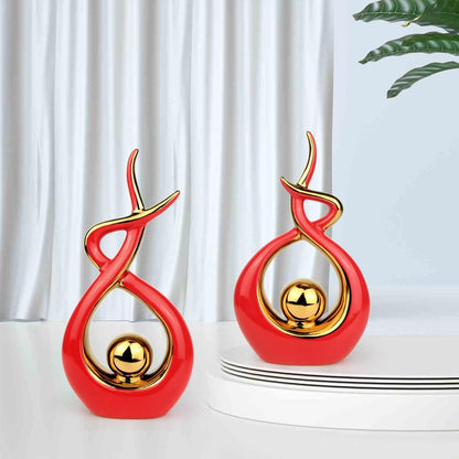 Norrclp Home Decor Modern Abstract Art Ceramic Statue Table Decorations for Dining Room Living Room Office Centerpiece