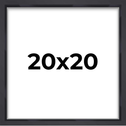 14x14 Shadow Box Black | 3/4" Depth of Usable Space | Solid Wood Pine | Includes UV Resistant Acrylic Plexiglass, Acid-Free Backing & Hanging Hardware | Made to Order in USA - Colors D