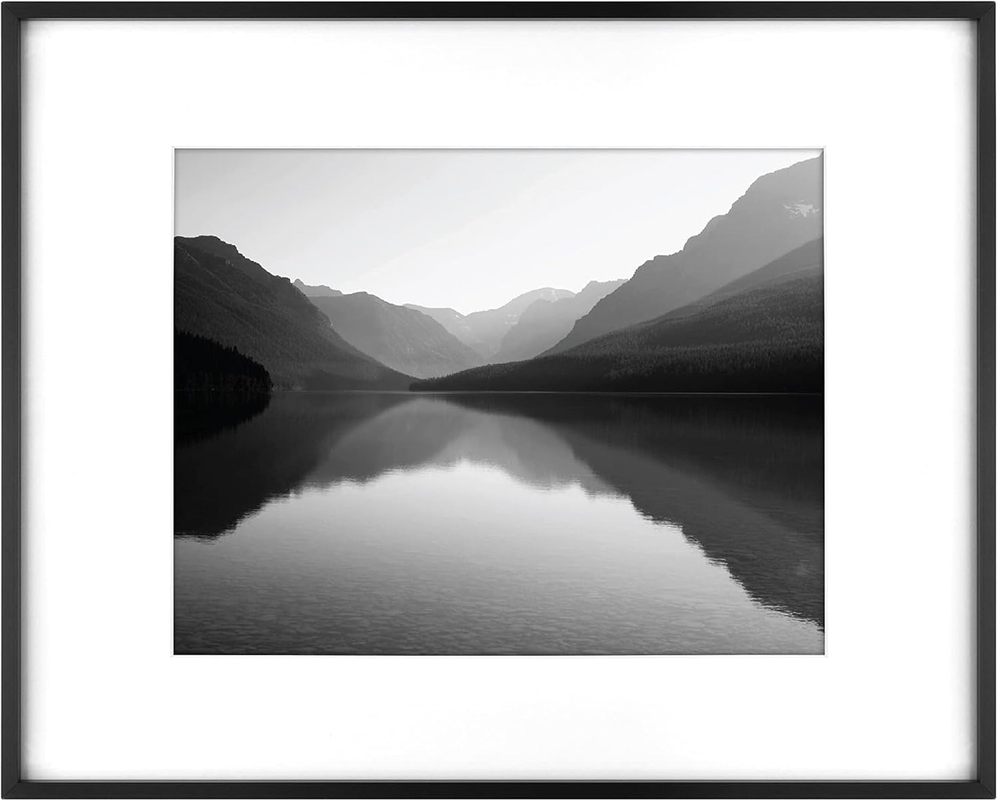 MCS Master & Co. Foundry Metal 18x18 Matted Picture Frame with 8x8 Photo Display, Black Vertical & Horizontal Wall Hanging Frame for Photos & Artwork (1-Pack)