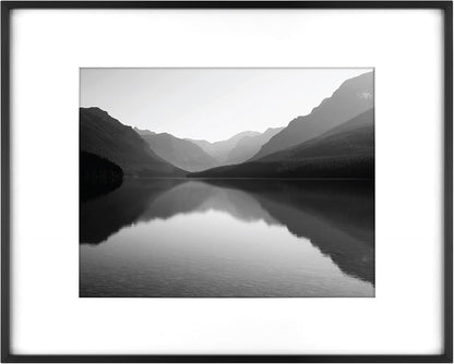 MCS Master & Co. Foundry Metal 18x18 Matted Picture Frame with 8x8 Photo Display, Black Vertical & Horizontal Wall Hanging Frame for Photos & Artwork (1-Pack)