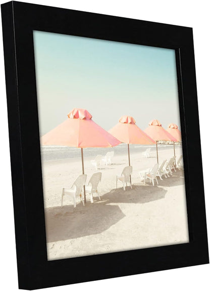 Americanflat 12x18 Poster Frame with Shatter-Resistant Glass - Signature Collection - Gallery-Style Frames Made of Engineered Wood - Photo Frame for Wall Display - Black - Colors B