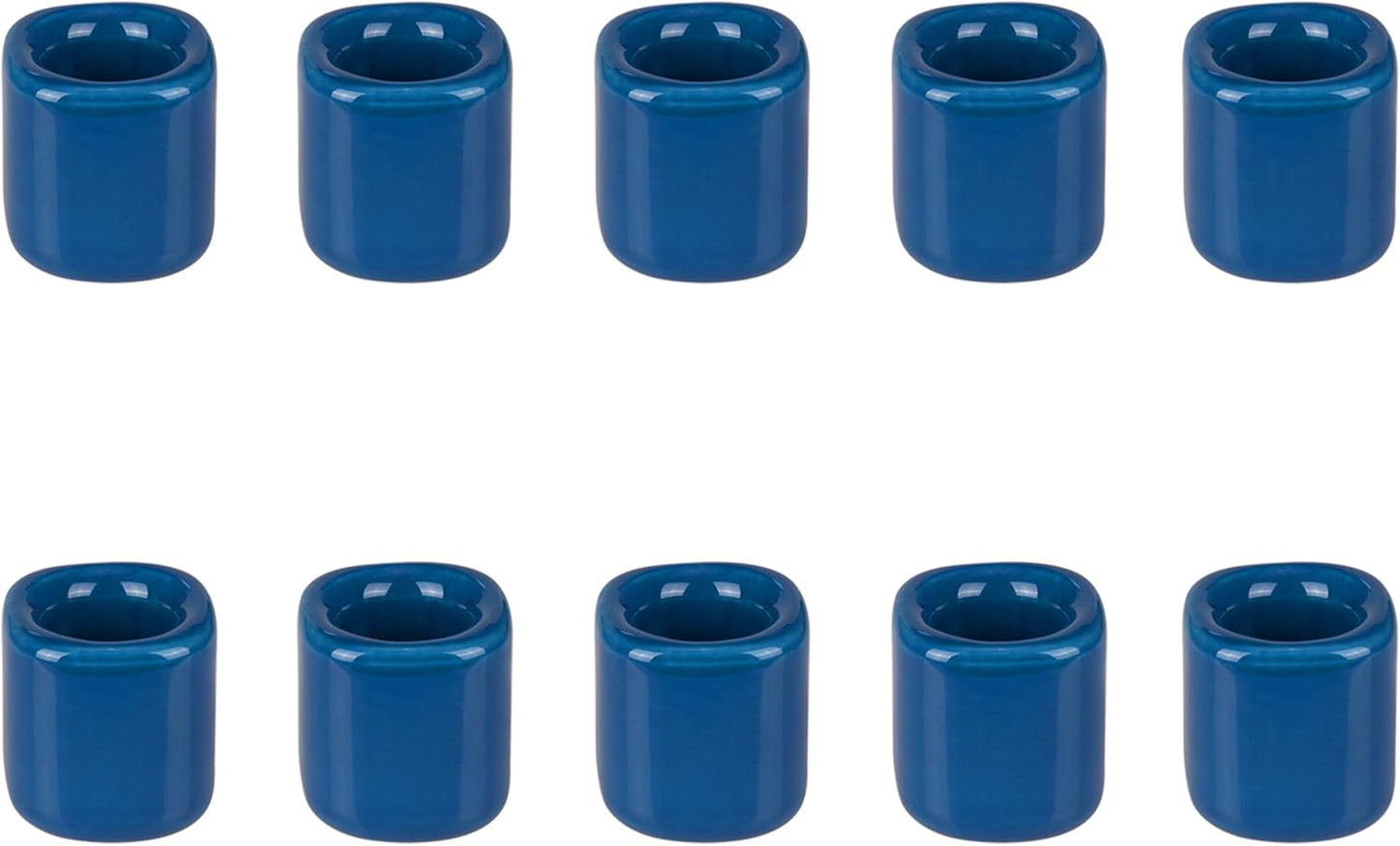 Mega Candles 5 pcs Black 1/2 Inch Diameter Ceramic Chime Ritual Spell Candle Holders, Great for Casting Chimes, Meditation, Rituals, Spells, Vigil, Witchcraft, Wiccan Supplies