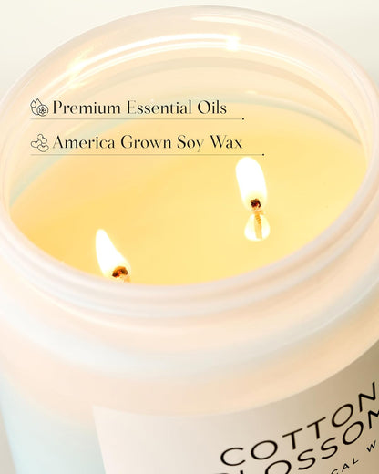 M&SENSE Eucalyptus & Mint Scented Jar Candle, Large 19.4oz Natural Soy Wax, 110-Hour Long Lasting Non-Toxic Clean Burning, Fresh Smelling Home Aromatherapy for Spa Stress Relief, Gifts for Men Women