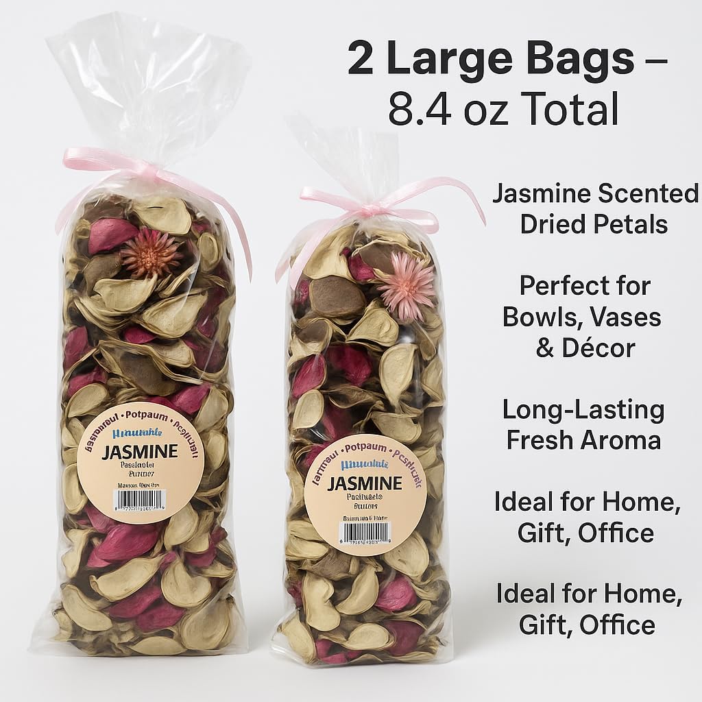 Lavender Potpourri – 2 Large Bags (8.4 oz Total) – Dried Petals for Bowl or Vase Filler, Long-Lasting Fragrance for Home, Gift, or Office