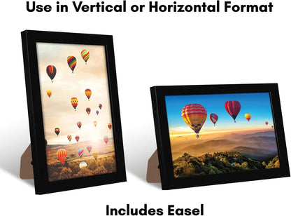 Americanflat 12x18 Poster Frame with Shatter-Resistant Glass - Signature Collection - Gallery-Style Frames Made of Engineered Wood - Photo Frame for Wall Display - Black - Colors B