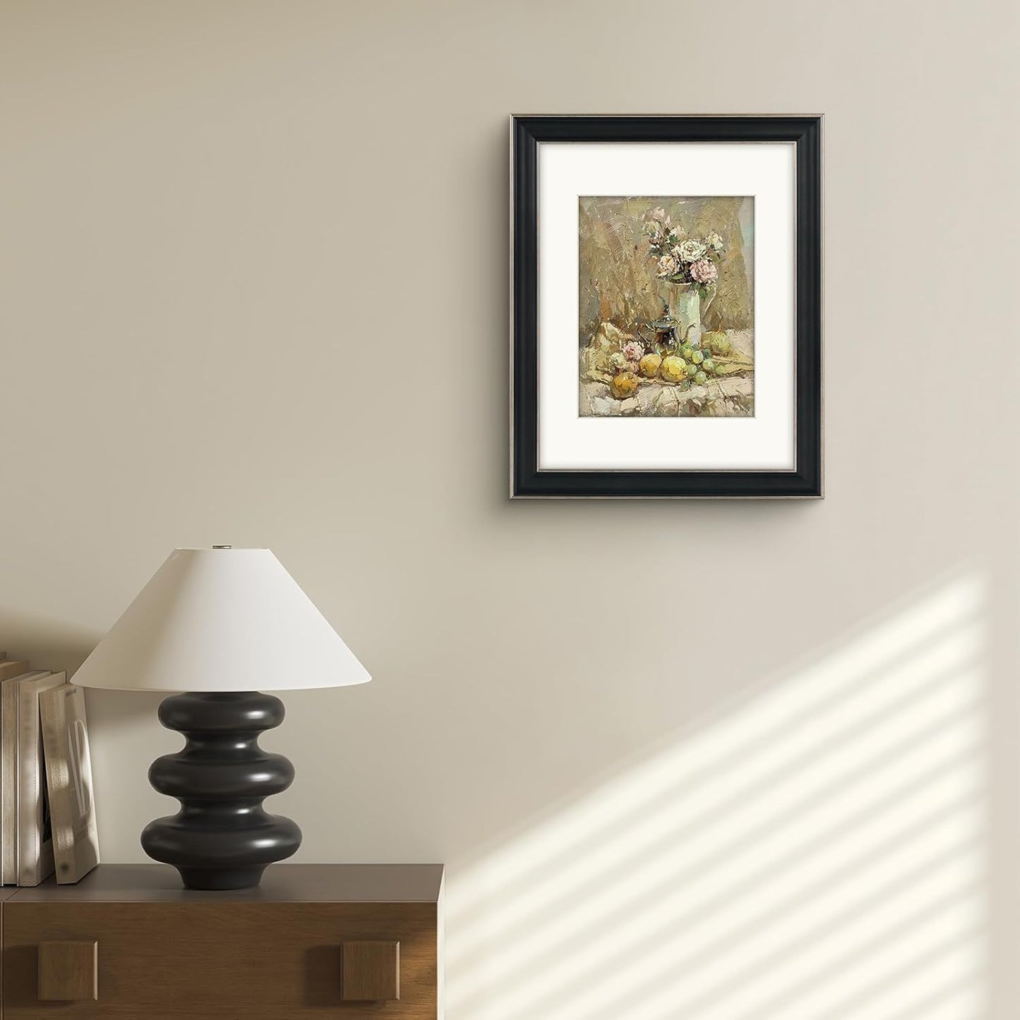 Golden State Art, 11x14 Photo Frame with Mat for Pictures 8x10 and Real Glass (Dark Gold Brown & Bronze Pewter Panel with White Color Mat, 1.25 Inch Frame Border)