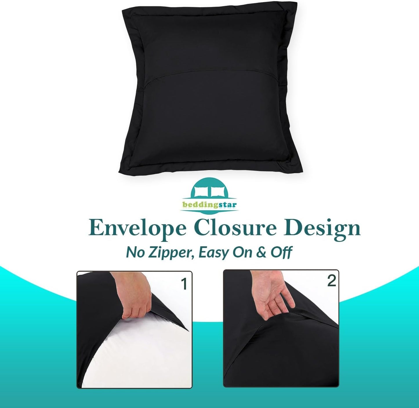 Euro Sham Covers 26x26 Set of 2 White 600 Thread Count 100% Egyptian Cotton Pack of 2 Euro 26x26 Pillow Covers Cushion Cover Cases Soft Skin Friendly European Size Decorative Square Pillow Shams