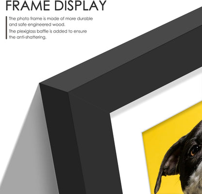 DUENPY 14x26 Collage Picture Frame 4x6 Collage Picture Frame Displays Twelve 4x6 inch Photos Available Horizontal Wall Mounting Display and Vertical Black - Colors A